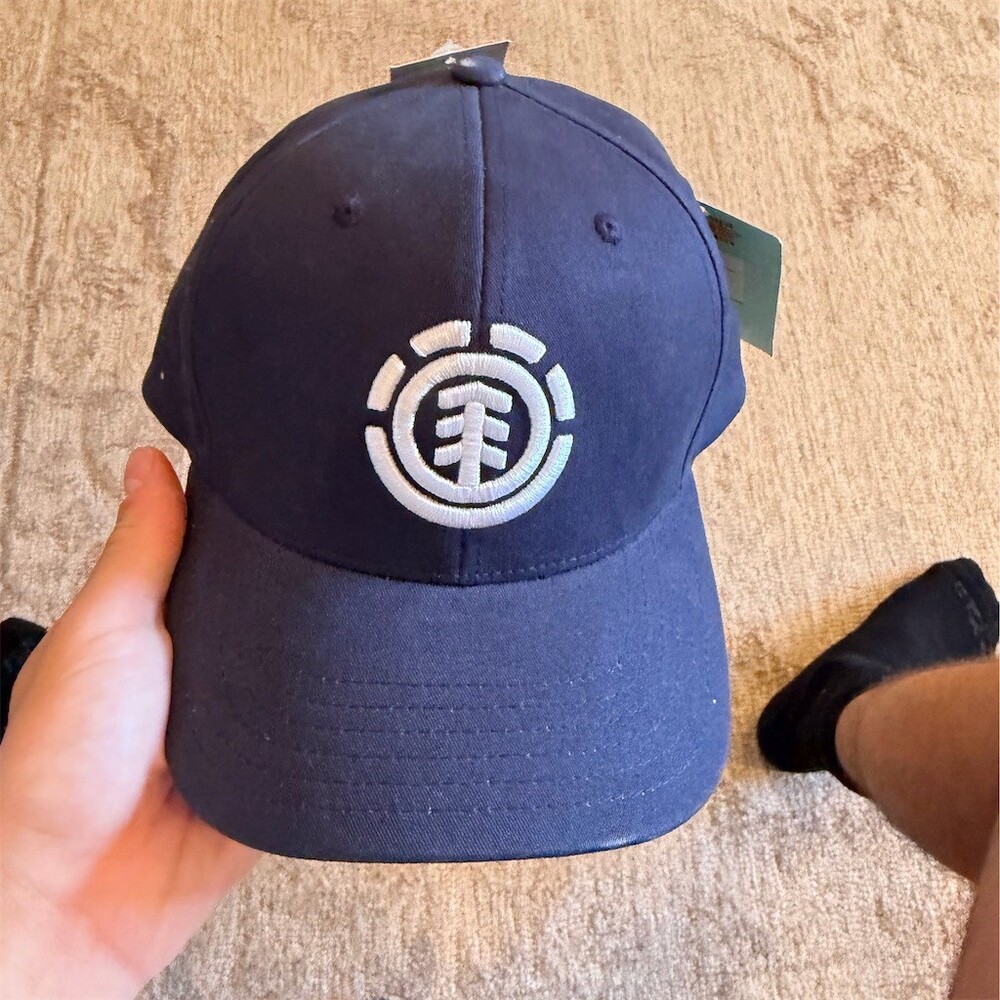 Element Baseball Cap Mens One Size Navy Blue Flexfit Embroidered Logo